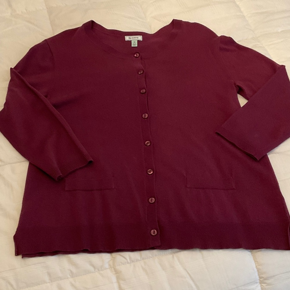 Two fine gauge knit cardigans
